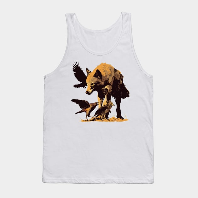 wolf and crows Tank Top by Stephanie Francoeur Art